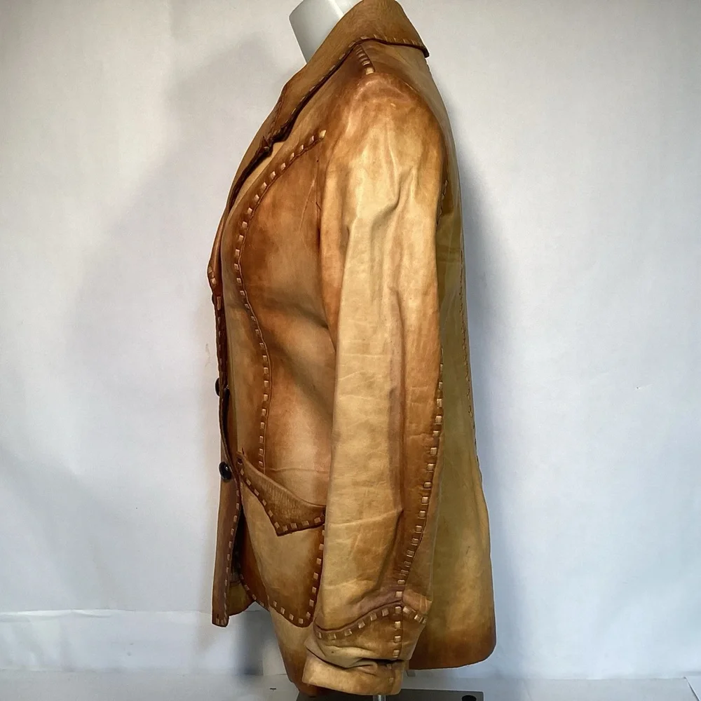 Vintage The Leather Ranch Western Leather Jacket Women’s size medium - Picture 10 of 16